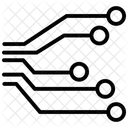 Circuit Board Black Outline Icon Icon