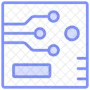 Circuit Board Duotone Line Icon Icon