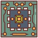 Circuito Nano Placa Mae Hardware Ícone