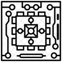 Circuito Nano Placa Mae Hardware Ícone