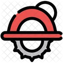 Circular Saw Cutting Icon