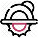 Circular Saw Cutting Icon