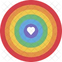 Circular Rainbow Pride Symbol
