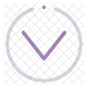 Circular Down Chevron  Symbol