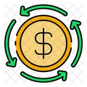 Circular Economy Lifecycle Money Icon