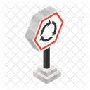 Road Sign Roundabout Road Road Indicator Icon