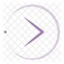 Circular Right Chevron Chevron Circle Arrow Icon