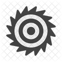 Circular Saw Cutting Icon