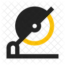 Circular Saw Cutting C Icon