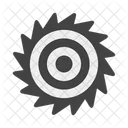 Circular Saw Cutting Icon
