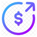 Círculo-de-envío-de-dinero  Icono
