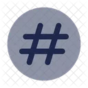 Circulo Hashtag Etiqueta Hash Icono