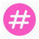 Circulo Hashtag Etiqueta Hash Icono