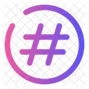 Circulo Hashtag Etiqueta Hash Icono