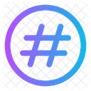Circulo Hashtag Etiqueta Hash Icono