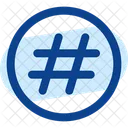 Circulo Hashtag Etiqueta Hash Icono