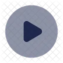 Circulo De Juego Medios De Comunicacion Jugar Icono
