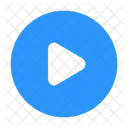 Circulo De Juego Medios De Comunicacion Jugar Icono