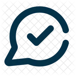 Círculo de verificação de mensagem  Ícone