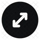 Circulo Flecha Diagonal Derecha Relleno Redondeado Icono