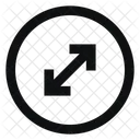 Circulo Flecha Diagonal Derecha Linea Nitida Icono