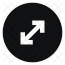 Circulo Flecha Diagonal Derecha Relleno Nitido Icono