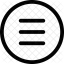 Circulo Linhas Navegacao Ícone