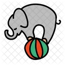 Elephant Circus Ball Icon