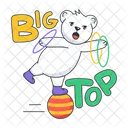 Big Top Circus Ball Hoop Juggler Icon