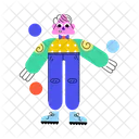 Circus Clown Jester Circus Character Icon