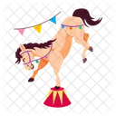 Circus Horse Horse Cartoon Horse Stickers Icon