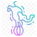 Elephant Ball Circus Icon