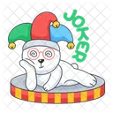 Circus Joker Circus Jester Clown Bear Icon