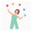 Circus Juggler Performance Juggler Circus Entertainer 아이콘