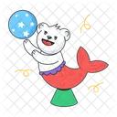 Circus Performance Bear Seal Circus Show Icon