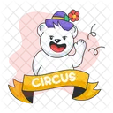 Circus Banner Bear Banner Circus Bear Icon