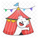 Circus Tent Carnival Tent Carnival Bear Icon