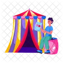 Circus Tent Carnival Tent Circus Cap Icon