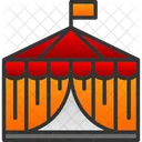 Circus Tent Camp Carnival Icon