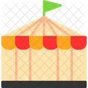 Circus Tent Camp Carnival Icon