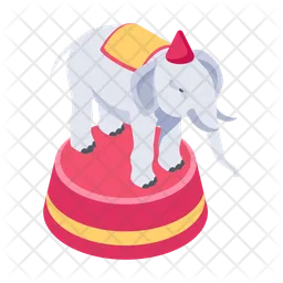 Éléphant de cirque  Icône