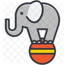 Éléphant de cirque  Icône