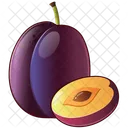 Ciruela Fruta Comida Icon