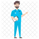 Cirurgiao Medico Medico Masculino Ícone