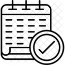 Cita Calendario Marca De Verificacion Icono