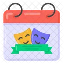 Recordatorio De Teatro Fecha De Teatro Calendario De Teatro Icono