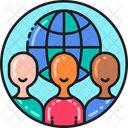 Citoyen Du Monde Communaute Mondiale Personnes Sociales Icône