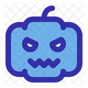 Citrouille Halloween Effrayant Icône