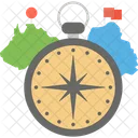 City Compass Map Icon