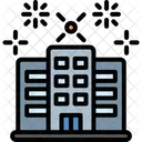 Buildings Fireworks Skyscrapers Icon